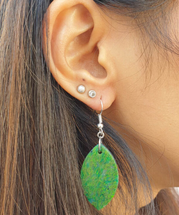 Boucles d’oreilles, motif Jade