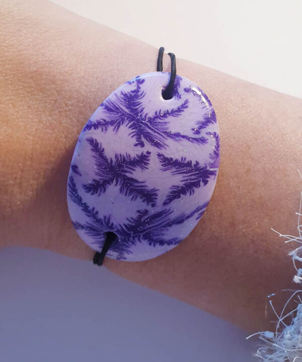 Bracelet, motif Flocon violet
