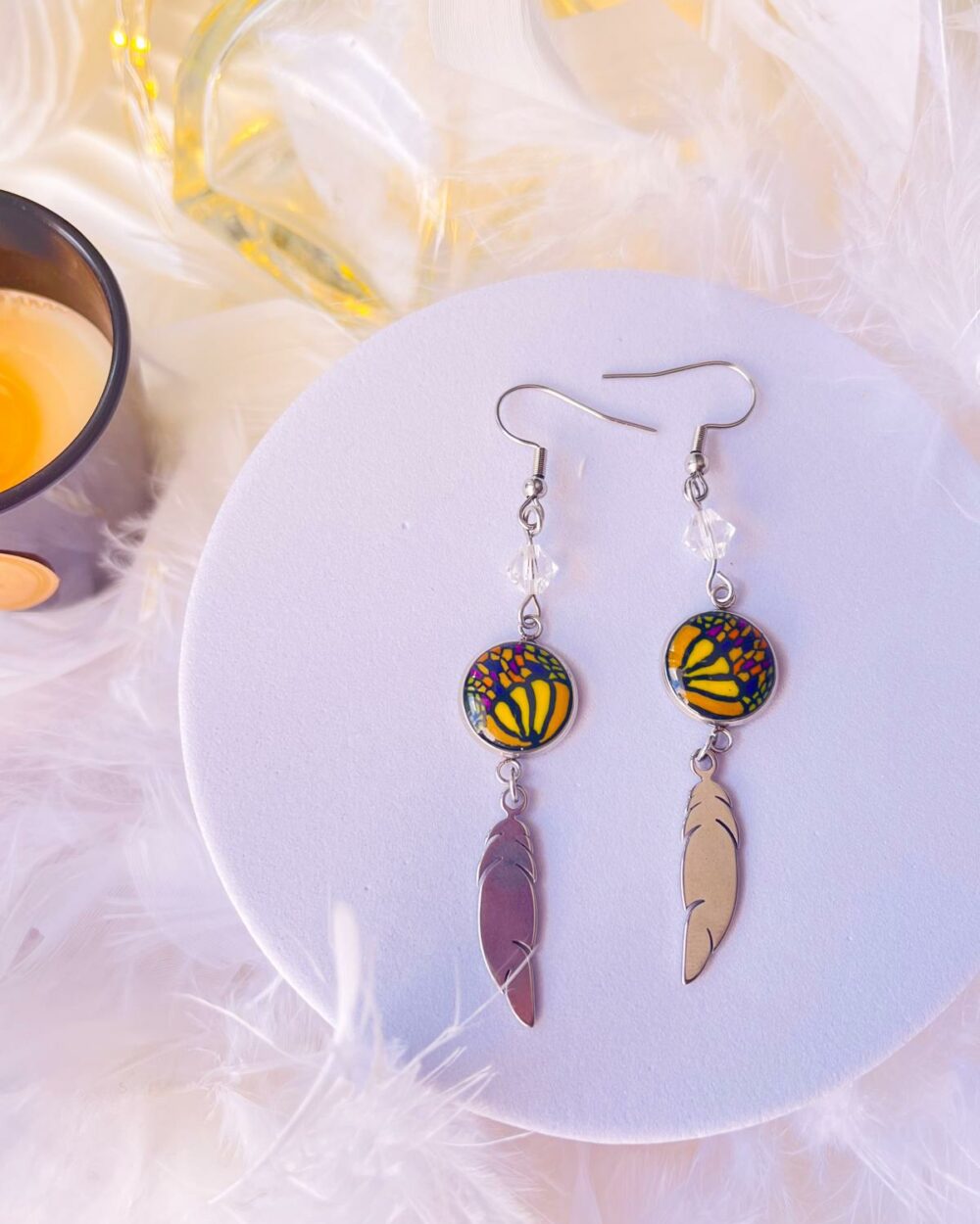 Boucles d'oreilles Murmure de Créativité – Image 3