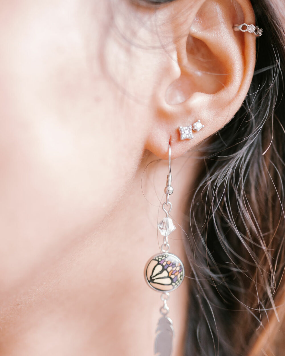 Boucles d'oreilles Murmure de Créativité – Image 2