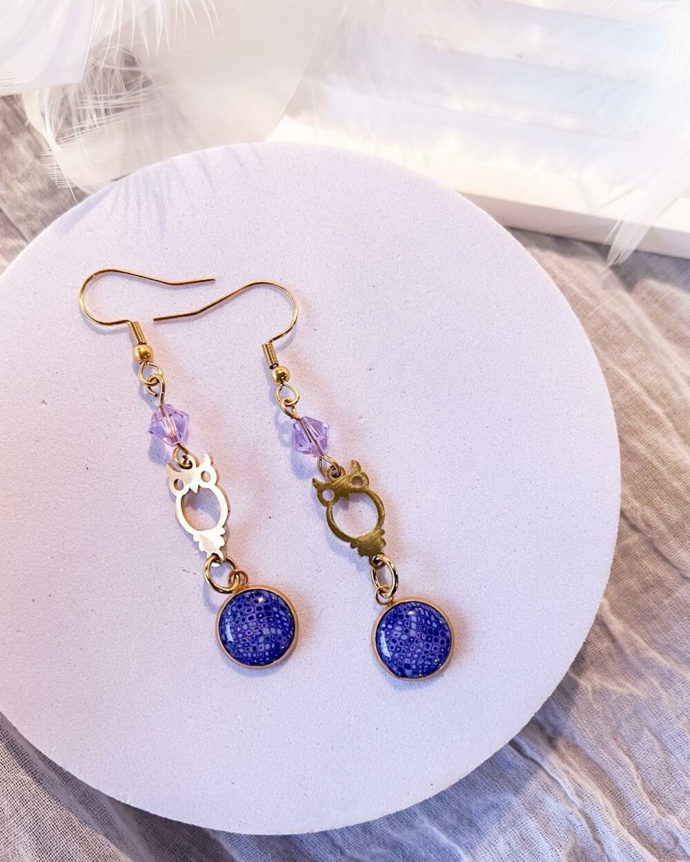 Boucles d'oreilles Gardienne des Ombres