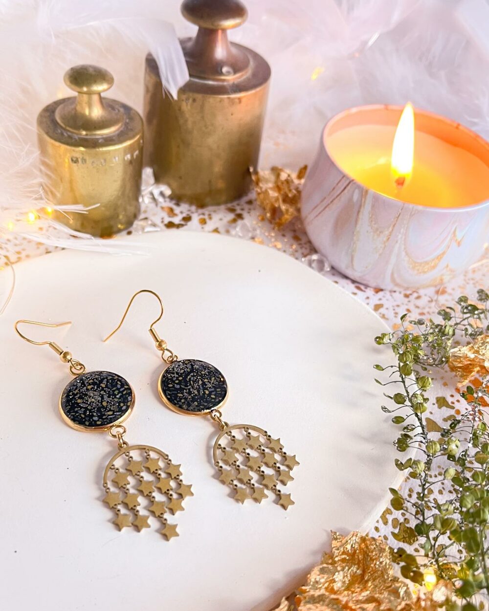 Boucles d'oreilles Abondance Dorée