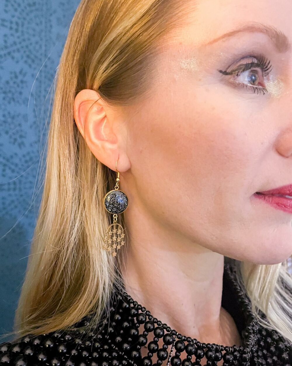 Boucles d'oreilles Abondance Dorée – Image 2