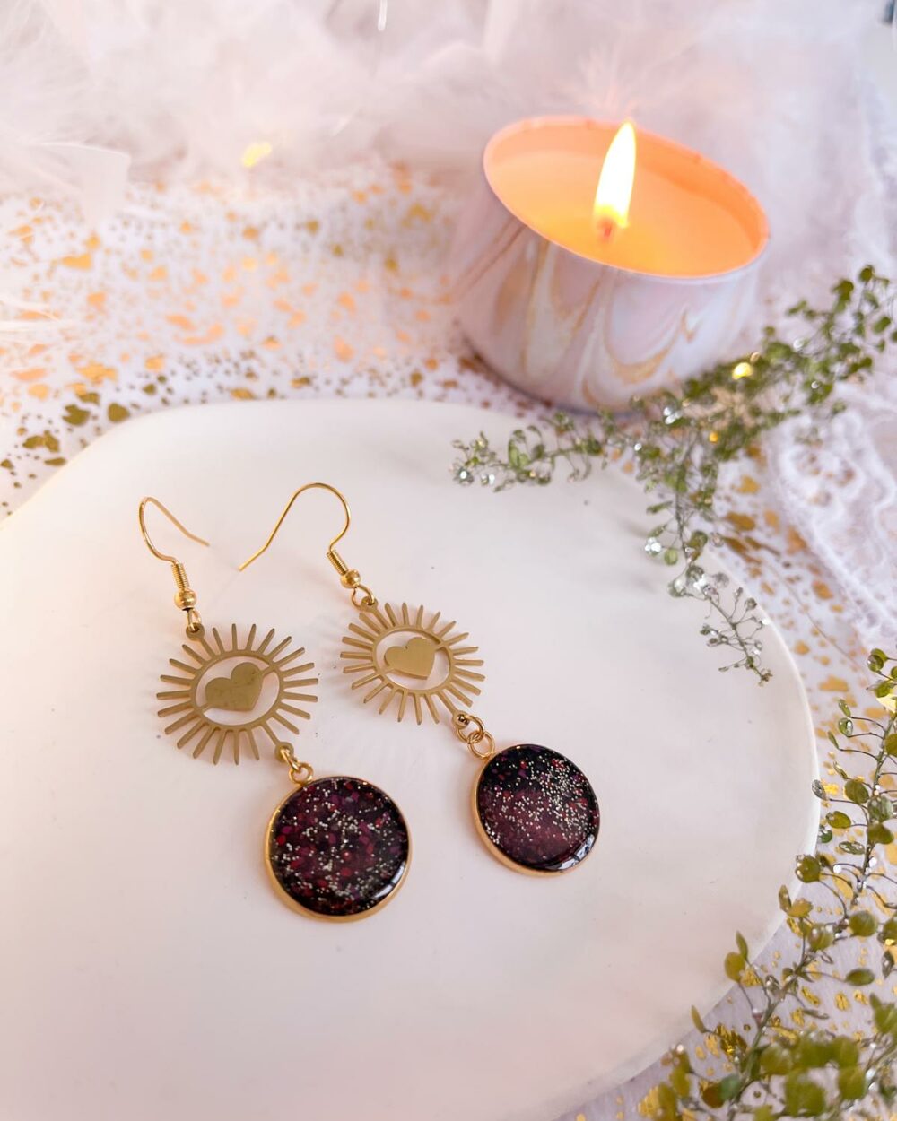 Boucles d'oreilles Amour Doré