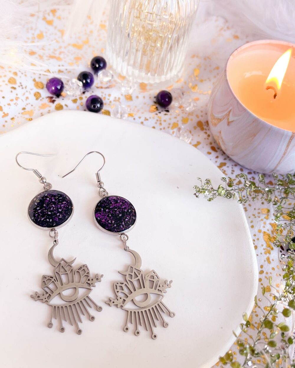 Boucles d'oreilles Clairvoyance Argentée