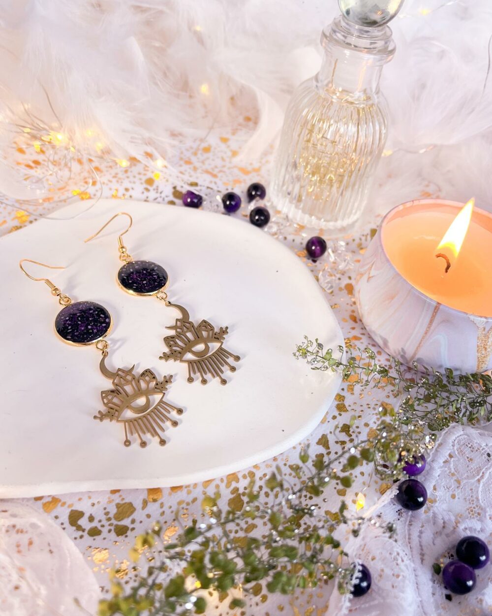 Boucles d'oreilles Clairvoyance Dorée
