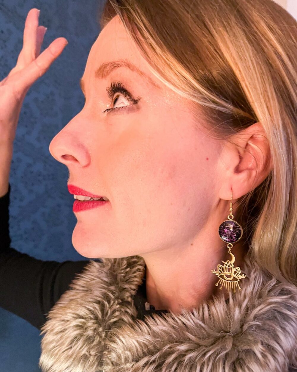 Boucles d'oreilles Clairvoyance Dorée – Image 4