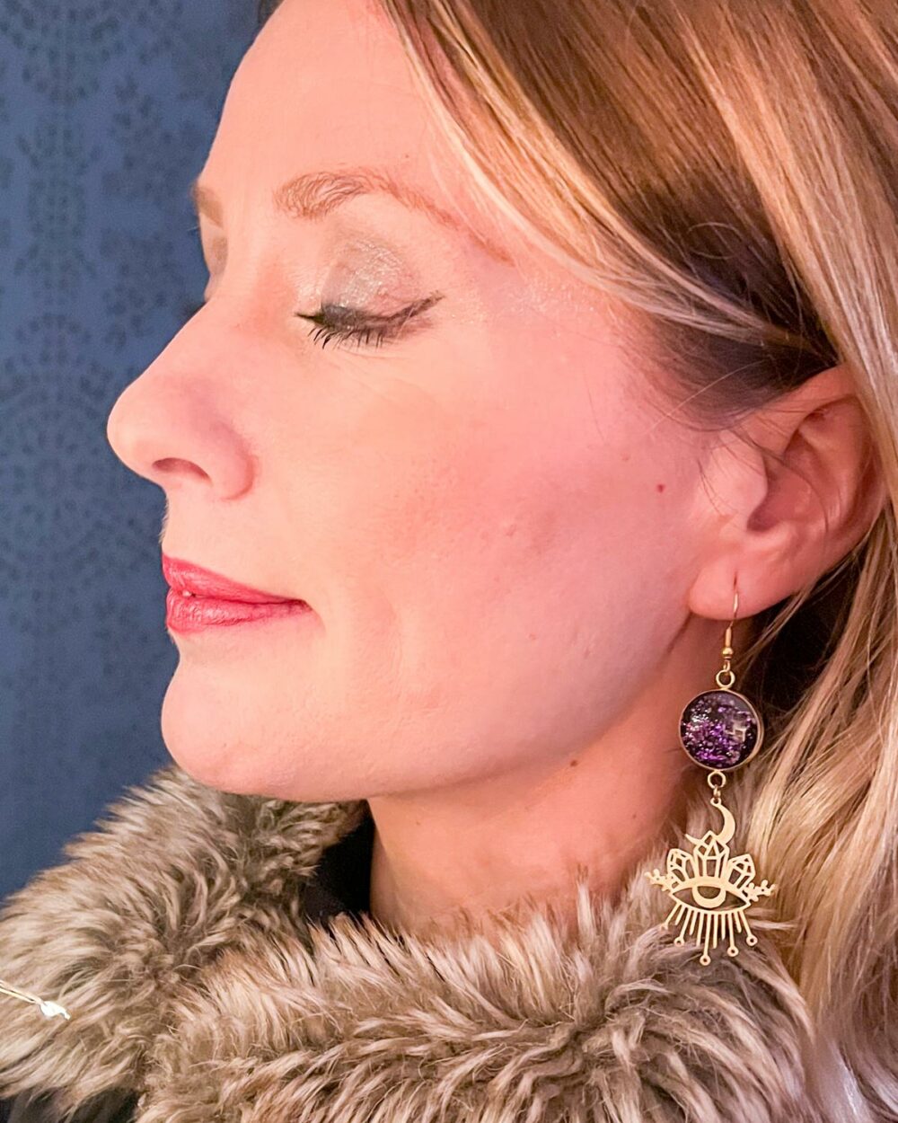 Boucles d'oreilles Clairvoyance Dorée – Image 3